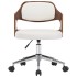 Silla oficina giratoria madera curvada cuero sintético