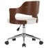 Silla oficina giratoria madera curvada cuero sintético