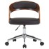 Silla de oficina giratoria madera curvada cuero sintético