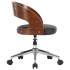 Silla de oficina giratoria madera curvada cuero sintético