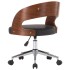 Silla de oficina giratoria madera curvada cuero sintético