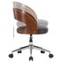 Silla de oficina giratoria madera curvada cuero sintético