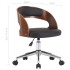 Silla de oficina giratoria madera curvada cuero sintético