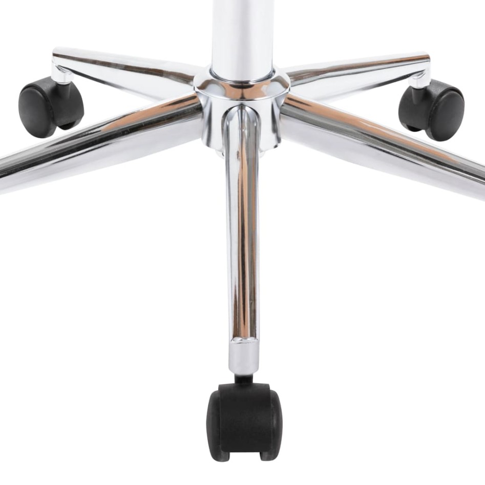 Silla de oficina giratoria de madera curvada y tela gris