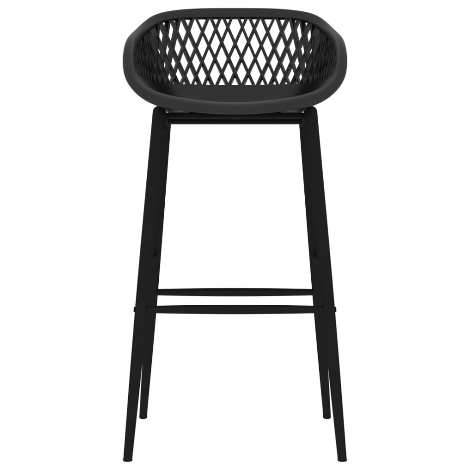 Mesa alta y taburetes de bar 5 piezas blanco y