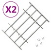 Rejas de seguridad de ventana ajustables 2 uds 1000-1500 mm