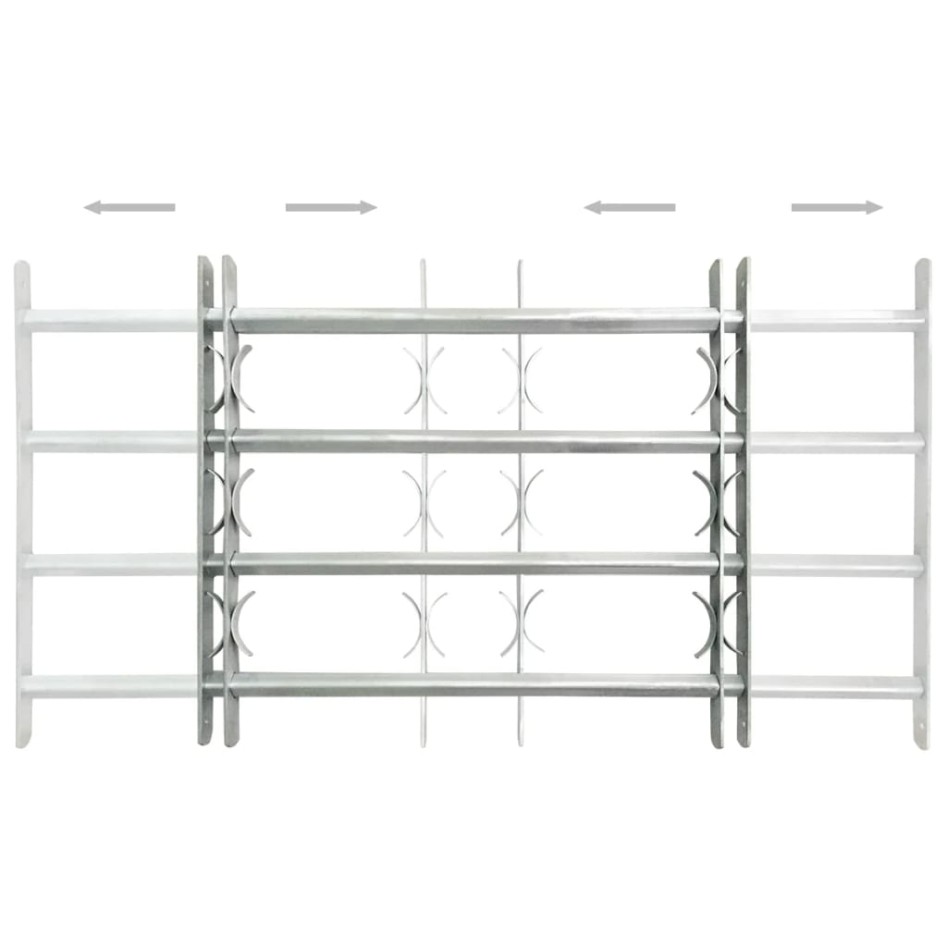 Rejas de seguridad de ventana ajustables 2 uds 1000-1500