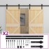 Puerta corredera con herrajes madera maciza de pino 80x210