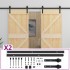 Puerta corredera con herrajes madera maciza de pino 100x210