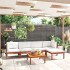 Muebles de jardín 6 pzas cojines crema madera maciza de
