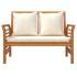 Set de muebles de jardín 4 pzs y cojines madera maciza