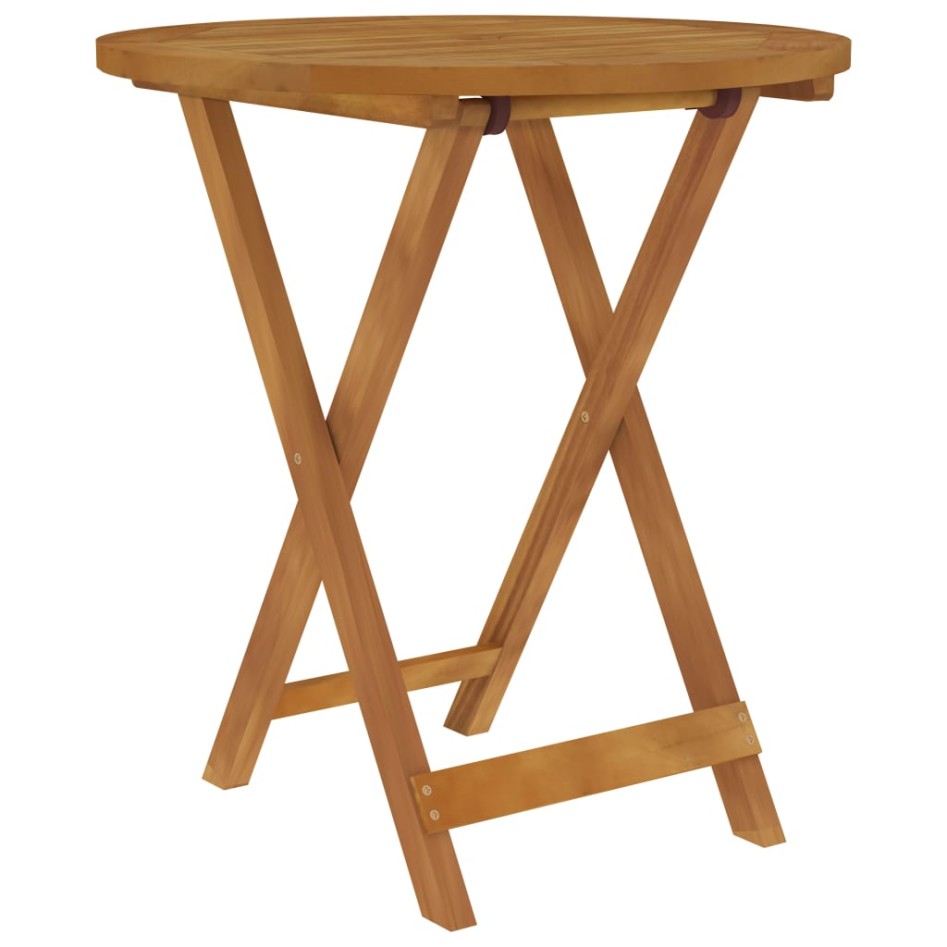 Comedor de jardín plegable 3 piezas madera maciza de