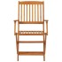 Comedor de jardín plegable 3 piezas madera maciza de
