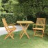 Comedor de jardín plegable 3 piezas madera maciza de