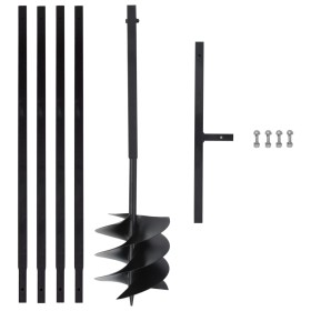 Taladro de tierra con mango 250 mm tubo de extensión 4 m