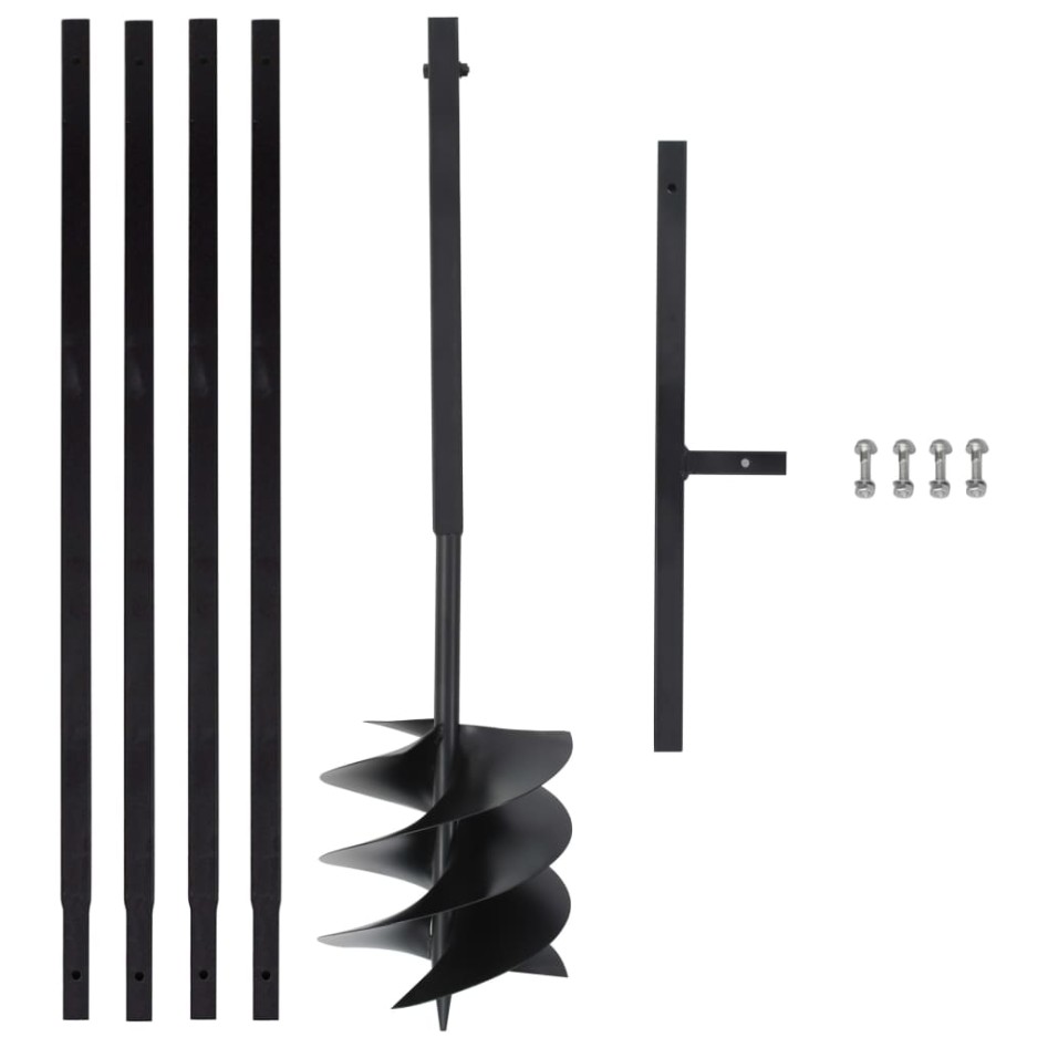 Taladro de tierra con mango 250 mm tubo de extensión 4 m