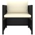 Set de muebles de jardín 8 pzas y cojines ratán sintético
