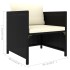 Set de muebles de jardín 8 pzas y cojines ratán sintético