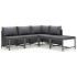 Set de muebles de jardín 5 pzas y cojines ratán sintético