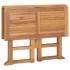Set de comedor de jardín plegable 5 pzas madera maciza de