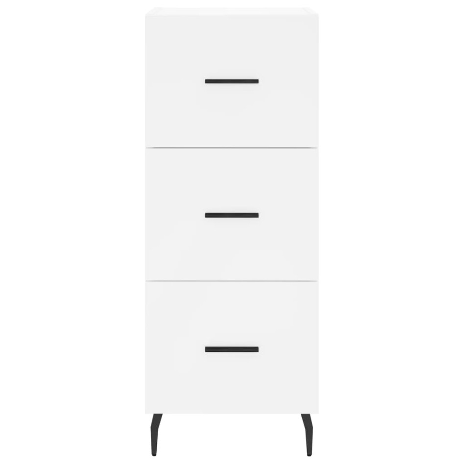 Aparador alto madera contrachapada blanco 34,5x34x180