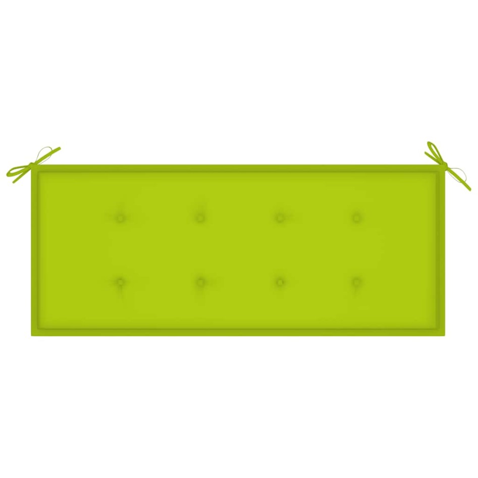 Banco de jardín 2 plazas madera maciza eucalipto y cojín 120