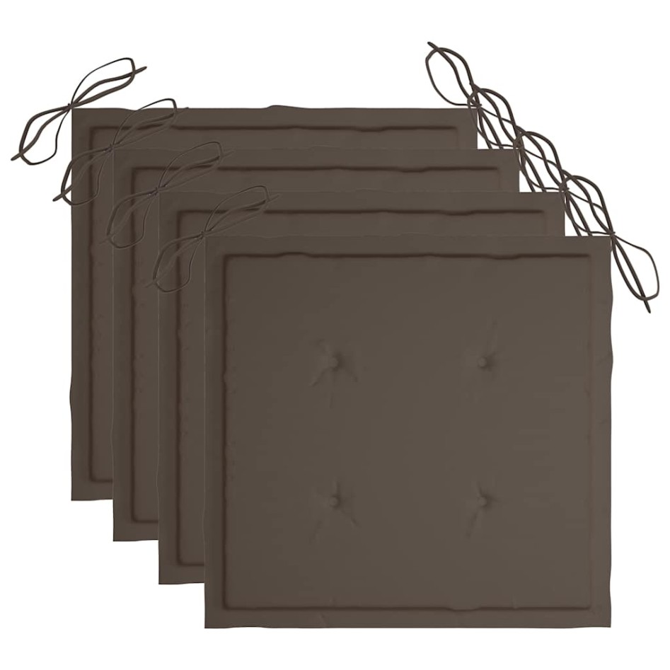 Sillas de jardín con cojines 4 unidades madera maciza de