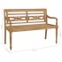 Banco Batavia madera maciza de teca con cojín azul 120