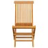 Sillas de jardín 4 uds con cojines crema madera de