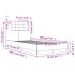Estructura cama con cabecero madera ingeniería blanca 75x190
