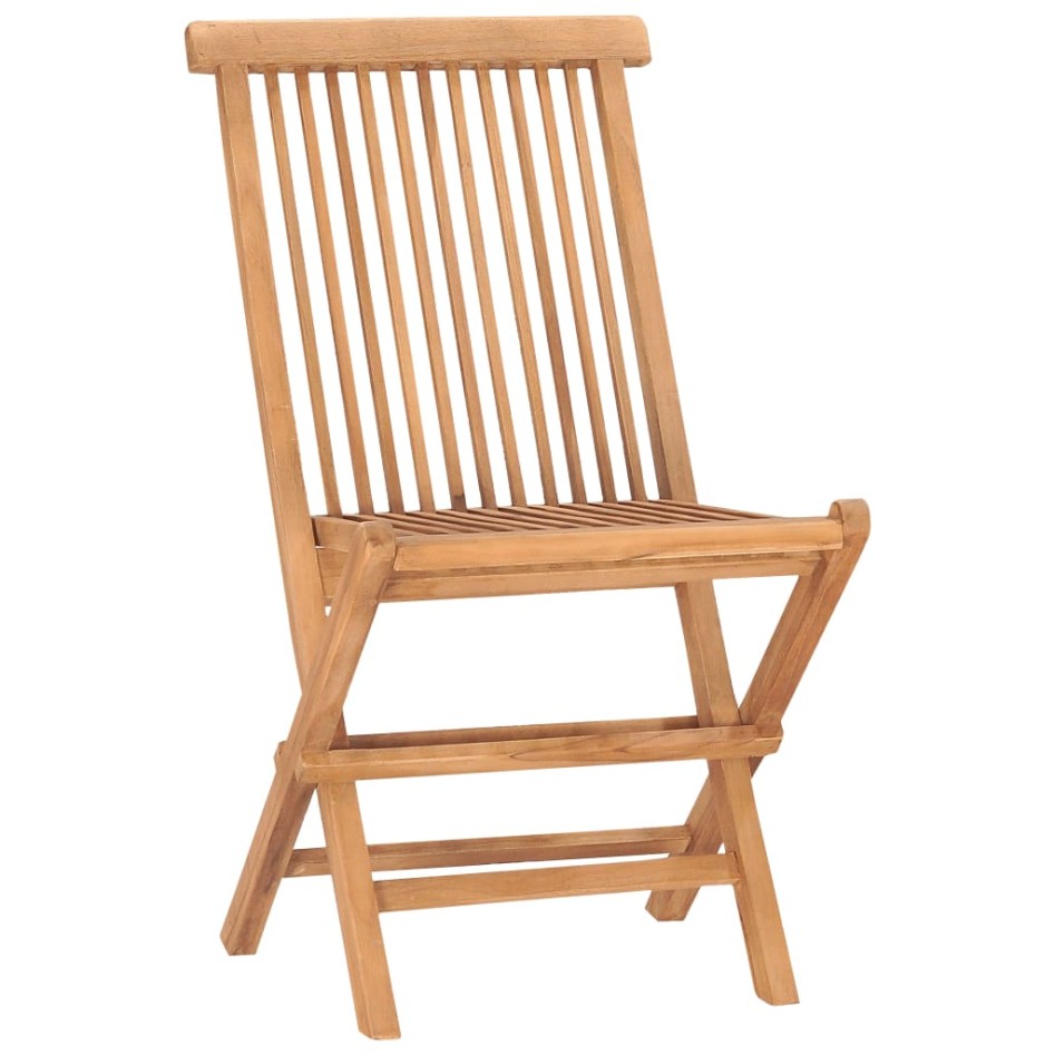 Set comedor de jardín plegable 3 piezas madera de teca