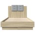 Cama con cabecero madera de ingeniería roble Sonoma 75x190