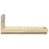 Cama con cabecero madera de ingeniería roble Sonoma 75x190