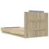 Cama con cabecero madera de ingeniería roble Sonoma 75x190