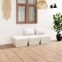 Muebles de jardín de palets 3 pzas y cojines madera de