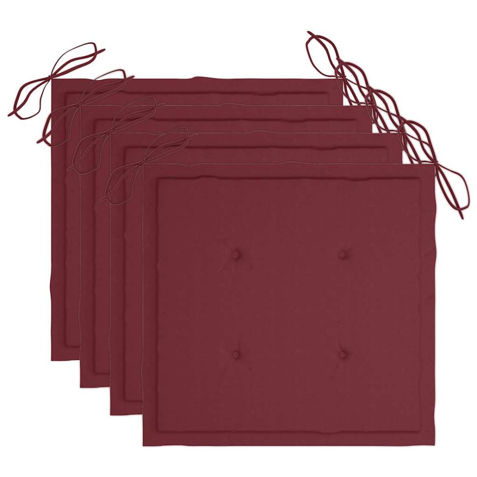 Set de comedor exterior plegable 5 piezas con cojines