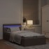 Cama canapé hidráulica de almacenaje sin colchón taupe