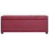 Banco con espacio de almacenaje 116 cm piel sintética rojo