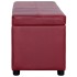 Banco con espacio de almacenaje 116 cm piel sintética rojo