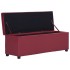 Banco con espacio de almacenaje 116 cm piel sintética rojo