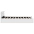 Cama canapé hidráulica con LED sin colchón blanco 120x200