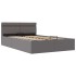 Cama hidráulica almacenaje LED sin colchón gris 140x200