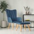 Silla de relajación con reposapiés tela