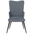 Sillón de relax con taburete terciopelo gris