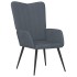 Sillón de relax con taburete terciopelo gris