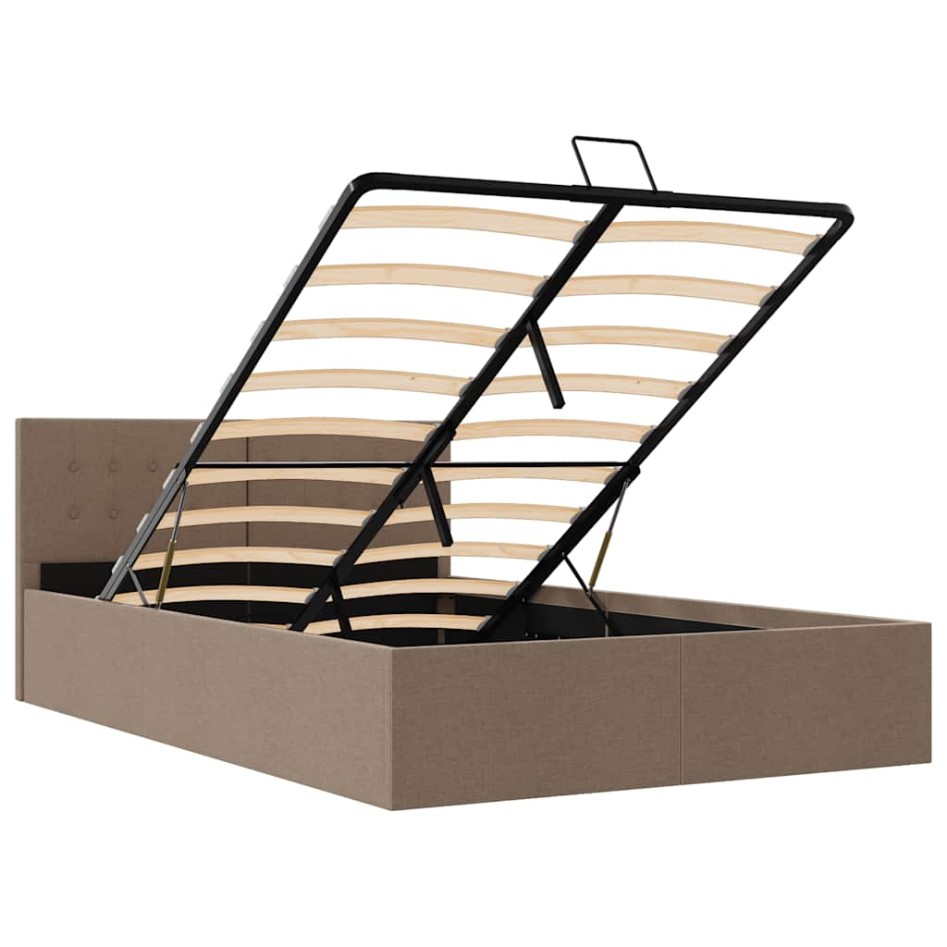 Cama canapé hidráulica almacenaje sin colchón taupe 140x200