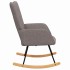 Silla mecedora de tela gris