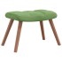 Silla mecedora con reposapiés terciopelo verde