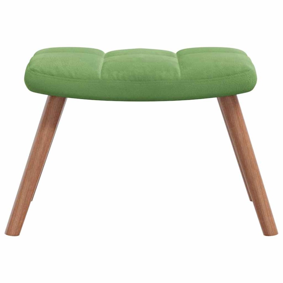 Silla mecedora con reposapiés terciopelo verde
