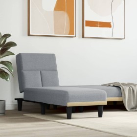 Sofá diván de tela gris